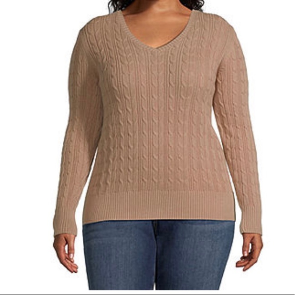 ST JOHNS BAY V NECK SWEATER